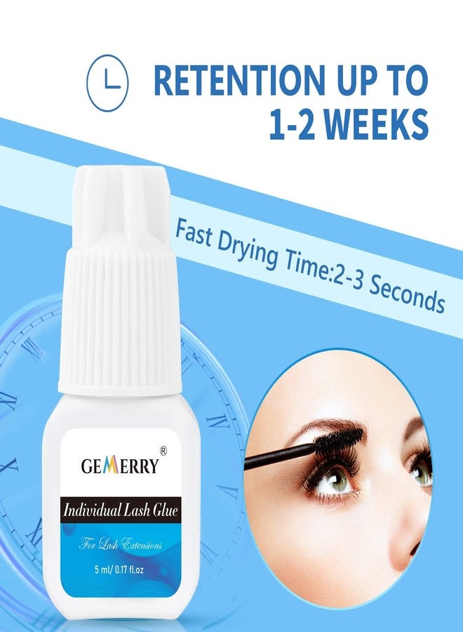 جيمري غراء رموش فردية يدوم طويلاً، مناسب للاستخدام الذاتي وتركيب الرموش المجمعة - 5 مل - أسود - Image 2